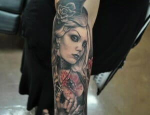 Fan art tattoo of Elena